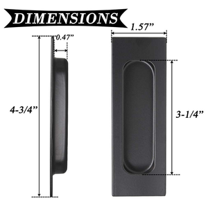 Rettangolare Piatto Piatto Piatto A Filo Da Incasso Scorrevole Tasca Maniglie Delle Porte - Product Image 2