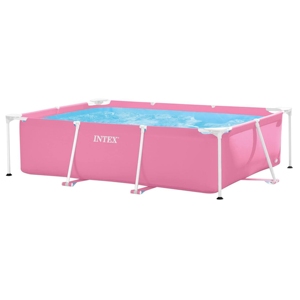 <span class=keywords><strong>Intex</strong></span> 28266np khung hình chữ nhật trên mặt đất Hồ bơi gia đình màu hồng PVC hồ bơi ngoài trời 220x150x60 cm - Product Image 1