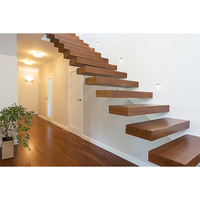 Prima escalier flottant de luxe personnalisé échelle en marbre de pierre de quartz naturel marches d'escalier marches escalier de villa