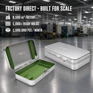 Boîte en aluminium sur mesure pour rasoir de sécurité, étui métallique pour kit de rasage et de toilettage, solution OEM, usine B2B, personnalisation directe - Product Image 4