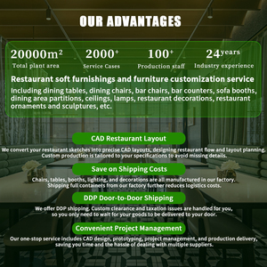 Hualin nhà hàng sang trọng bàn ăn bằng đá cẩm thạch và bộ gian hàng; nhà máy tùy biến đồ nội thất nhà hàng - Product Image 6