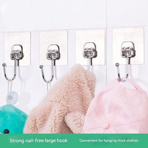 Crochet auto-adhésif mural sans couture Transparent pour cuisine salle de bain salon chambre <span class=keywords><strong>porte</strong></span>-tasse support crochet crochets de <span class=keywords><strong>porte</strong></span> - Product Image 2