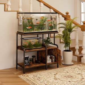 <span class=keywords><strong>ตู้</strong></span>ปลาสี่เหลี่ยมทรงแข็งแรงทนทาน สีดำ สแตนเลส สำหรับบ้าน/สำนักงาน พร้อมช่องเสียบปลั๊กไฟและ<span class=keywords><strong>ตู้</strong></span>เก็บของ สำหรับเต่าและสัตว์เลื้อยคลาน - Product Image 6