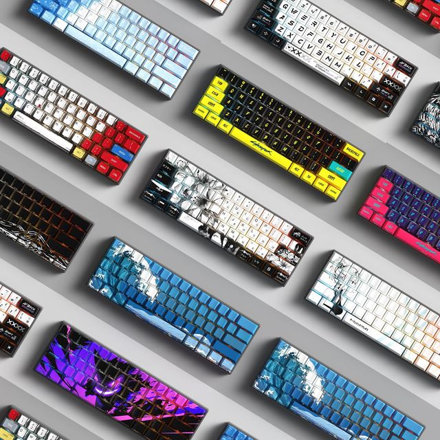 Hot Selling Spot 129 Key Original Side Engraved Light Transmission Key Cap PBT Sublimation Mechanical Keyboard Keycap