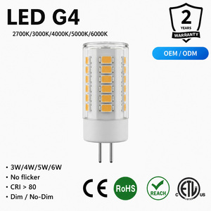 Ampoule G4LED 3W SMD2835LED en céramique pour usage intérieur 12V AC/DC 2700-6000K Lumière du jour CRI 80 Dimmable - Product Image 1