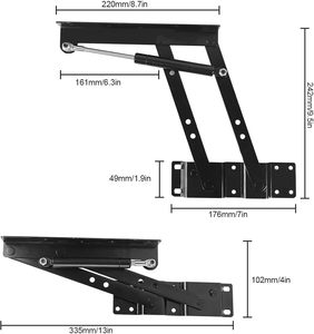 Folding Lift up Top Table, Coffee Table, Hydraulic Hinge Hardware, Lifting Frame <b>Desk</b> Mechanism Bracket for Te - Product Image 2