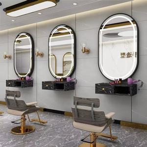 Miroir de salon de coiffure avec éclairage LED, station de coiffage - Product Image 2