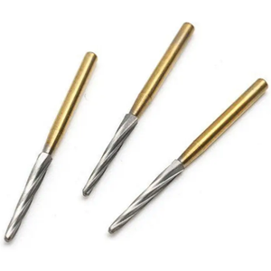 Zekrya trapani Endo Z <span class=keywords><strong>Burs</strong></span> dorate 25mm 28 mm oro FG carburo dentale - Product Image 2