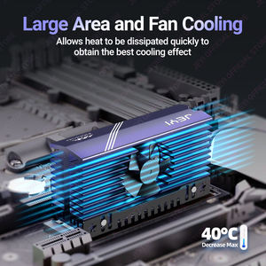 JEYI Factory <span class=keywords><strong>M</strong></span>.2 2280 NVMe/NGFF/PC SSD dissipatore di calore ventilatore silenzioso e tampone termico in Silicone con refrigeratore in lega Mg-Al in magazzino - Product Image 5