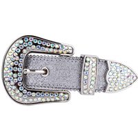 Ceinture Western Sundo Grande Taille en PU avec Strass en Cristal et Boucle en Alliage Doré Scintillant pour Hommes et Femmes – Vente en Gros