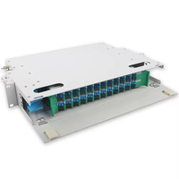 Marco de distribución de fibra de alta densidad con 48 puertos de conector LC Conectividad de red 4G mejorada 1U Altura WiFi para uso FTTH