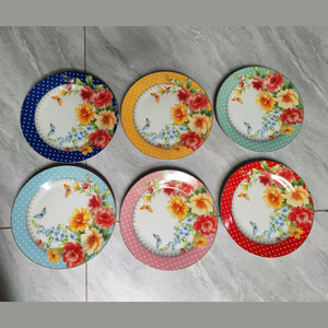 Plat et assiette en porcelaine écologique de style américain de luxe, 10,5 pouces, émaillé, pour hôtel, <span class=keywords><strong>restaurant</strong></span>, vaisselle occidentale pour steak - Product Image 5