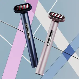 Hot bán 90 độ Rotation Head Red LED liệu pháp ánh sáng EMS rung sưởi ấm loại bỏ nếp nhăn mặt Eye Beauty Wand