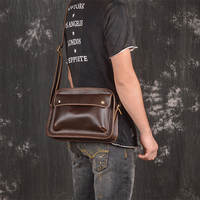 Petit fourre-tout de créateur de mode italien personnalisé Mini sacs à bandoulière en cuir véritable vintage pour femmes et hommes
