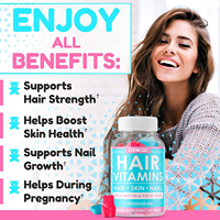 Gomitas de Colágeno con Biotina para el Crecimiento del Cabello, Vitaminas, 200g, Marca Friend
