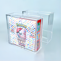 JIHONG Vente en Gros Pokémon 151 Booster Box Étui Protecteur en Acrylique Couvercle Magnétique JCC Carte Pokémon 151 Présentoir de Cartes PMMA/Perspex