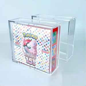 Jihong Bán Buôn Poke Mon 151 Booster Hộp Acrylic Trường Hợp Bảo Vệ Nam Châm Nắp Tcg Carte Poke Mon 151 Thẻ Hiển Thị PMMA/Perspex - Product Image 1