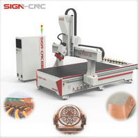 Mesin Router CNC 4-Axis 1325 SING CNC untuk Pengukiran Kayu dan Pemesinan 3D dengan Komponen Inti Mesin & Pompa Spindle 9KW