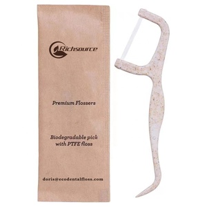<span class=keywords><strong>Fil</strong></span> <span class=keywords><strong>dentaire</strong></span> organique en bambou biodégradable en forme de Y pour adultes, zéro déchet, paquet en vrac - Product Image 4
