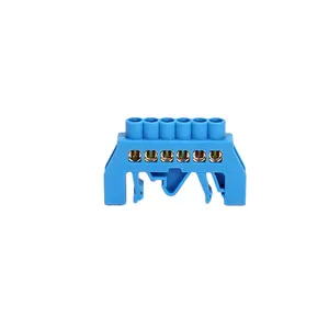 HC-008 Din Rail Type Terminal Block with 6 Holes for Optimal Connectivity