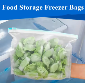 Household Food Grade Transparent Zipper Pouches Ldpe Freezer <b>Bag</b> <b>Zip</b> Lock Plastic <b>Bag</b> With Custom Logo - Product Image 3