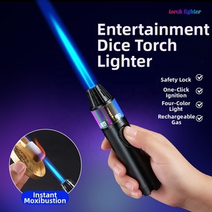 JOBON カスタムロゴ 亜鉛合金 詰め替え式 アメリカンスタイル 喫煙用 卸売 ブタンガス ジェット炎 シガー トーチライター - Product Image 2