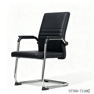 Chaise de bureau à dossier haut en cuir PU avec base chromée et accoudoirs réglables 37760-7130B - Product Image 3