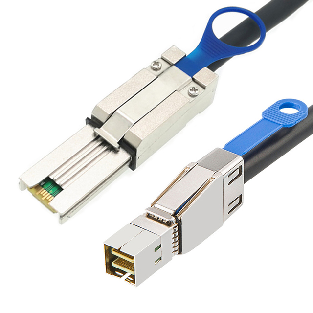 External Mini-sas Hd Sff-8644 To 8088 Cable 6gbps 1 2 3 Meter MINI SAS HD 4X-MINI SAS 26P 6G