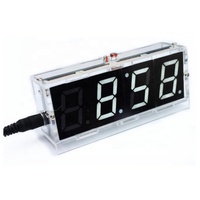 KIT DE BRICOLAGE Horloge Électronique LED Microcontrôleur Kit Horloge Numérique Temps Lumière Contrôle Température Thermomètre