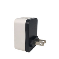 Adaptateur de voyage multiprise électrique CEE 7/16 européen avec 2 ports USB (DC 5V 1A) 10A 2 prises non-terré