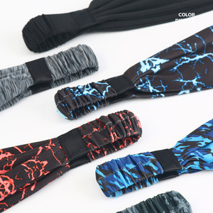 Grosir ikat kepala olahraga kebugaran nilon <span class=keywords><strong>Camo</strong></span> elastis kustom ikat kepala penyerap keringat menyerap kelembapan tembus udara cepat kering - Product Image 3