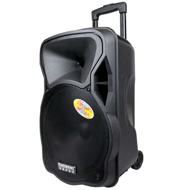 120W Output Power A12-12 12V 2200mAh Li Battery 12 " Professional Trolley Active Speaker with VHF Wireless Microphone