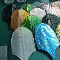 Brique de verre cristal clair pour la construction murale, brique de verre texturée teintée colorée