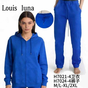 Tuta Louis Luna H7021-4 con Felpa H7024-4 e Pantaloni M L XL 2XL Blu - Completo Sportivo e Casual - Product Image 3