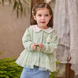 DB1261888 <span class=keywords><strong>DAVE</strong></span> BELLA Pull cardigan pour enfants, printemps, nouveau, filles, bébés, décontracté, tricoté, manches longues, manteau, mode, vêtements doux - Product Image 1