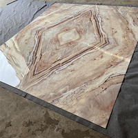 Panneaux muraux en marbre 3D UV pour appartements, matériau durable et moderne en PVC