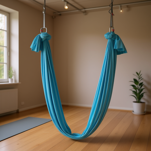 Kit de Inicio de Yoga Aéreo Azul Claro, Hamaca de Nailon de 5.5 Yardas, Columpio Antigravedad para Todos los Niveles, Fácil de Instalar, con Guía - Product Image 2