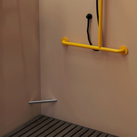 Salle de bain Repose-pieds Douche Repose-pieds Piédestal Pédale Murale Argent Acier Inoxydable Douche Repose-pieds Antidérapant