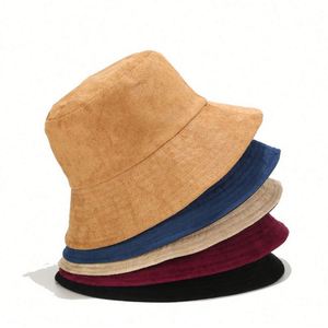 Wholesale New Unisex Basin Autumn Outdoor Sun <b>Hats</b> Solid Color <b>Light</b> Plate Double-Sided Suede Wide Brimmed Fisherman <b>Hat</b> - Product Image 2