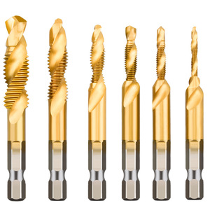Kzd Composite Tap 10mm 8mm 6mm 5mm 4mm 3mm Hss Titanium Plated Hex Shank Drill And Tapping Integrated For Metal - Product Image 4