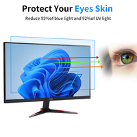 Bas prix en gros 22 pouces écran d'ordinateur Film moniteur écran Anti-lumière bleue Anti-éblouissement résistant aux rayures Film de protection