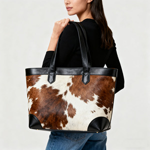 Borse Tote in Vera Pelle e Pelliccia <span class=keywords><strong>di</strong></span> Cavallo Personalizzate dal Produttore, Eleganti e Spaziose per Ufficio e Casual, per Donne - Product Image 2