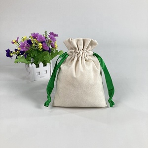Túi Bông Nhỏ Với Ties Log In Dễ Thương Mạnh Mẽ Bông Túi Quà Tặng Dây Rút In Tái Chế Bông Vải Túi Vải Thô Để Giành Chiến Thắng - Product Image 5