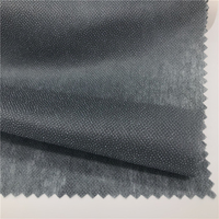 Entoilage fusible non tissé à laminage à chaud en polyester blanc/noir/charbon PA/PES