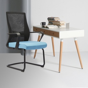 Chaises de formation en maille à accoudoirs fixes pour conférences, chaises de bureau pour salle de réunion sans roulettes - Product Image 6