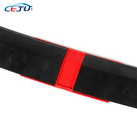 Accessoires de voiture universels Noir Rouge Voiture ABS Aile arrière à trois sections Aileron de coffre Lèvre d'aile