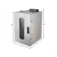 Commerciële 20 Trays Rvs Vlees Voedsel Fruit Groente Droger Machine Dehydrator