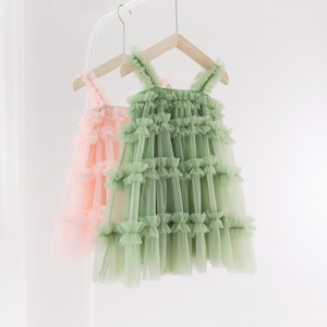 Vestido de princesa para niños, vestidos de tutú para niñas pequeñas, ropa de verano para niñas pequeñas, correas de tul, vestidos para niños 2024 - Product Image 1