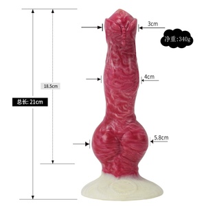 NNSX Big Knot <b>Dildo</b> Realistic Dog Wolf Penis for Vaginal Anal Plug Butt Plug Knotted <b>Dildo</b> Sex Toys Silicone Cock for Women Men - Product Image 2