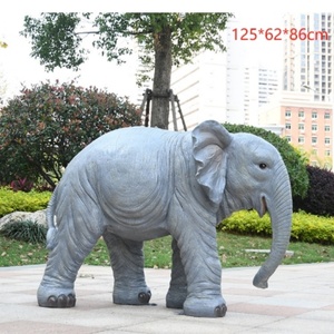 Statua giraffa a grandezza naturale grande in piedi giraffa elefante Zebra in fibra di vetro animale scultura di sostegno per la decorazione del giardino all'aperto - Product Image 3